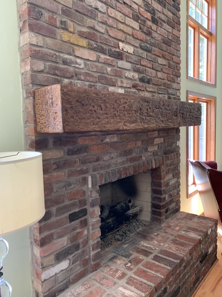 Floating Fireplace Mantels/Black Cherry/Rustic Barn Beams — Omni Artis