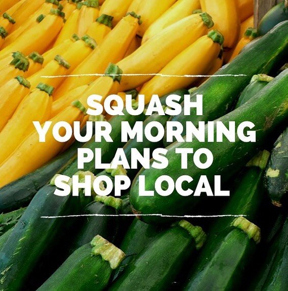 Reschedule your morning coffee with friends for an arm-and-arm stroll at the Market--we have caffeine here too 😎 

If they ask you what's fresh today, we're bursting with color including sunny summer squash and our absolute favorite shade, CNY Regio