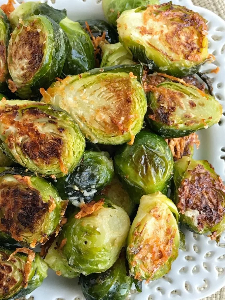 Roasted Garlic Parmesan Brussels Sprouts