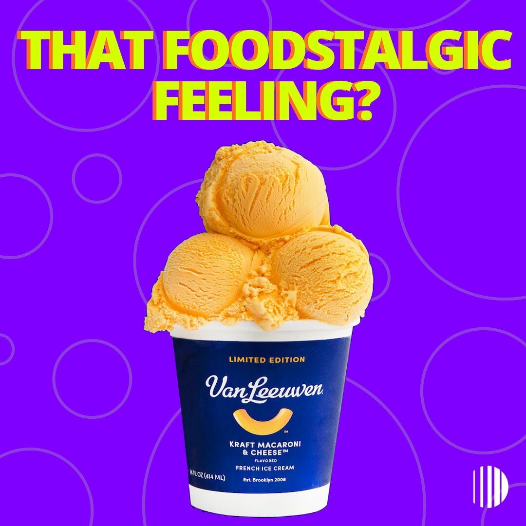 Van Leeuwen ice cream is getting Krafty with their new limited edition flavor&hellip;Swipe for the decode on what&rsquo;s driving the momentum behind foodstalgia 🍦🍦