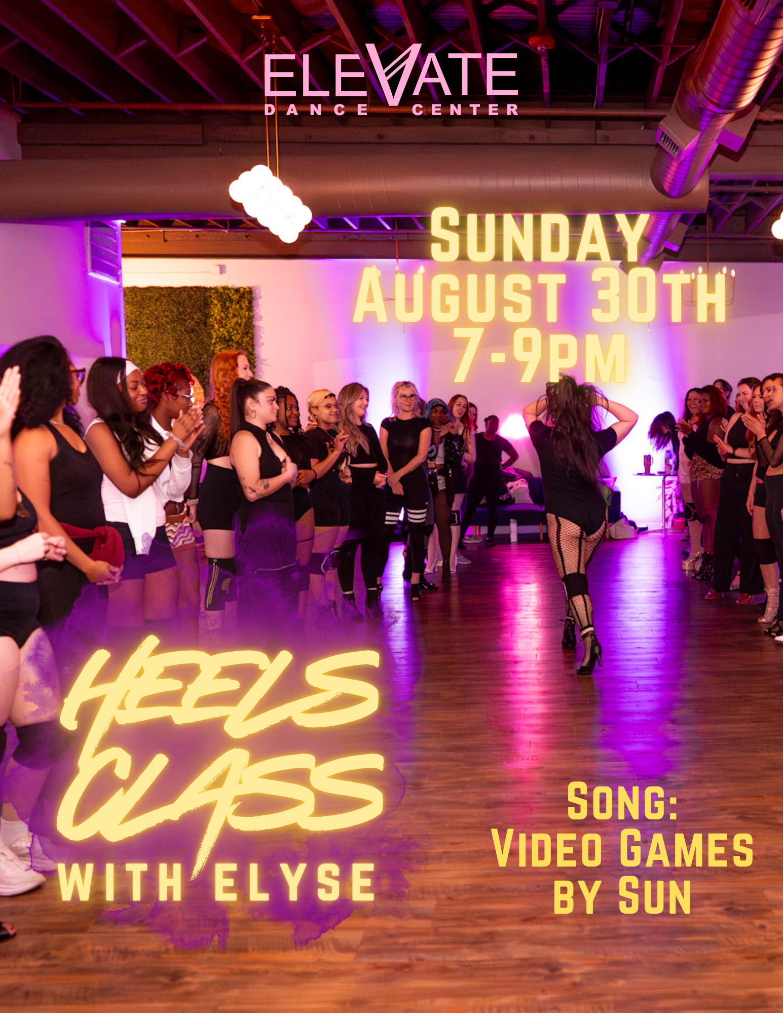 Sunday August 30th- Ladies Heels Workshop - 7-9pm - 2 Hours!