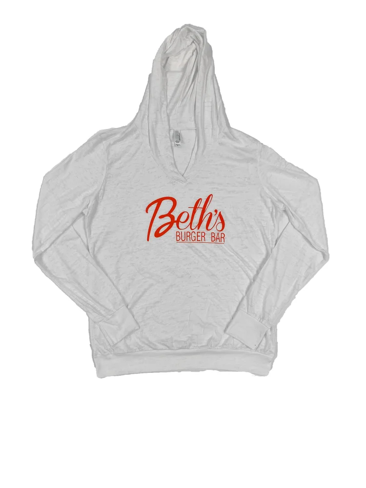 Thin White Hoodie — Beth's Burger Bar
