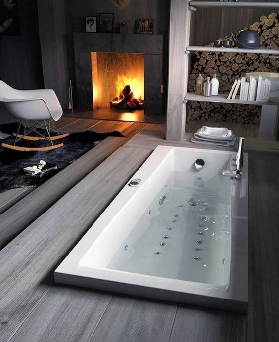 Having a fireplace in your bathroom is definitely a luxury experience which will make you have the utmost relaxation. maisonvalentina.net
