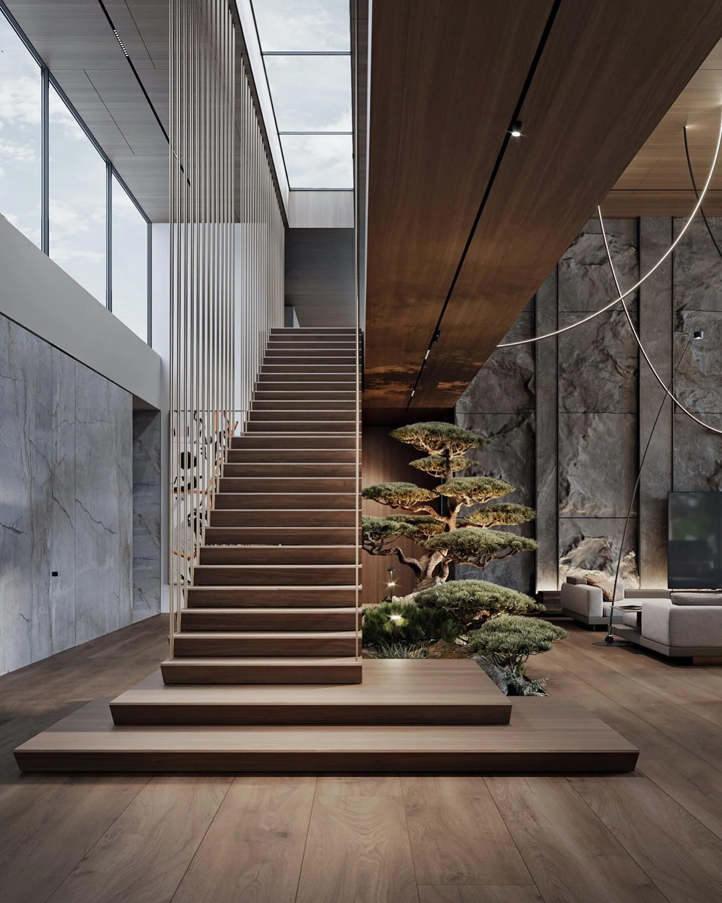 Details... ✨ Look at this gorgeous staircase designed by @yodezeen_architects. #SwipeLeft 💎

The basic philosophy of @yodezeen_architects is to create individual, aesthetically stunning solutions for our customers by lightning-fast development of pr