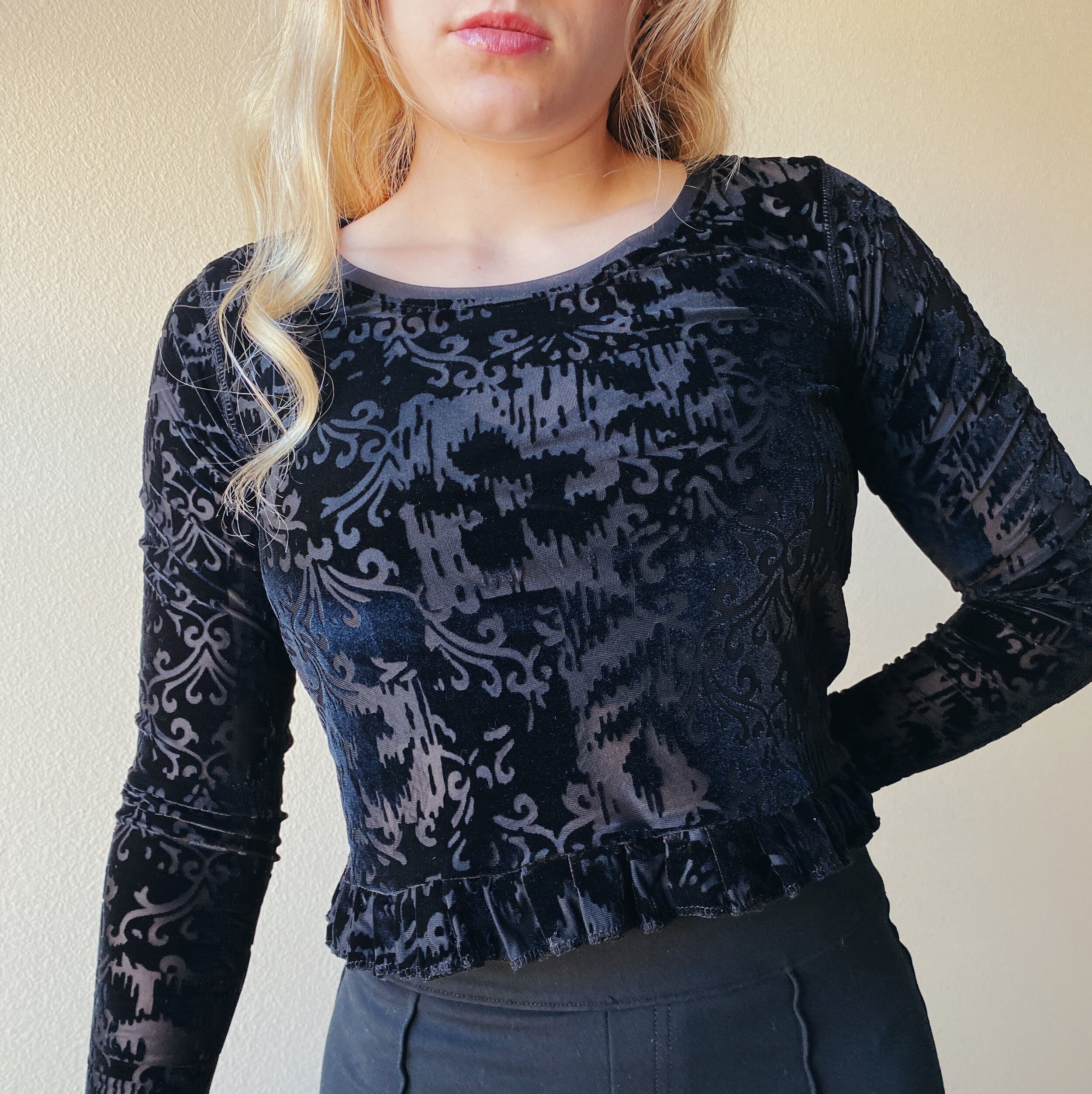 Baroque-esque Ruffle Crop (M)