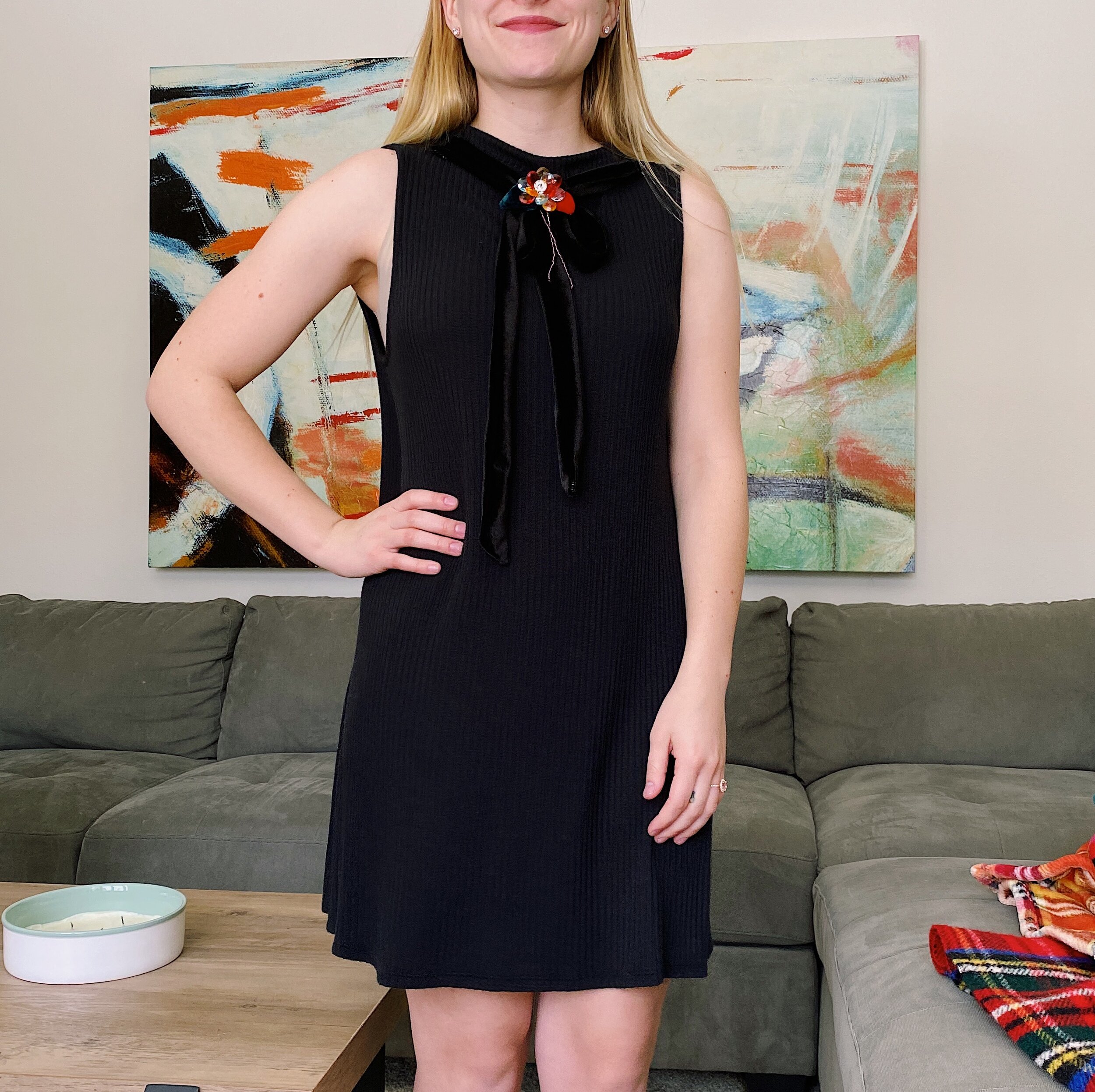 Simple Tank Dress with Embellishments (M)