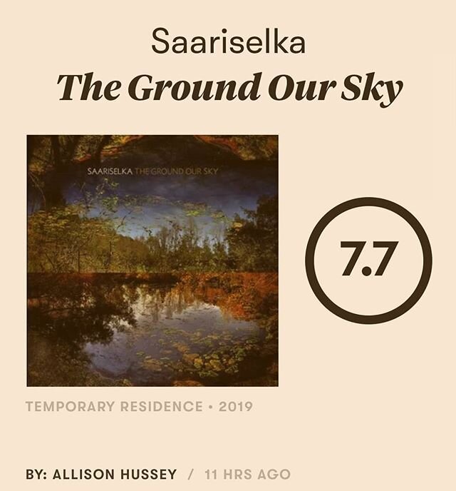 We thank @pitchfork and @arhussey for describing The Ground Our Sky as a
&quot;tonic against chaos, a reminder that otherworldly idylls exist within terrestrial grasp.&quot; And we hope you all find something to grasp onto during times of chaos. 🙏💖