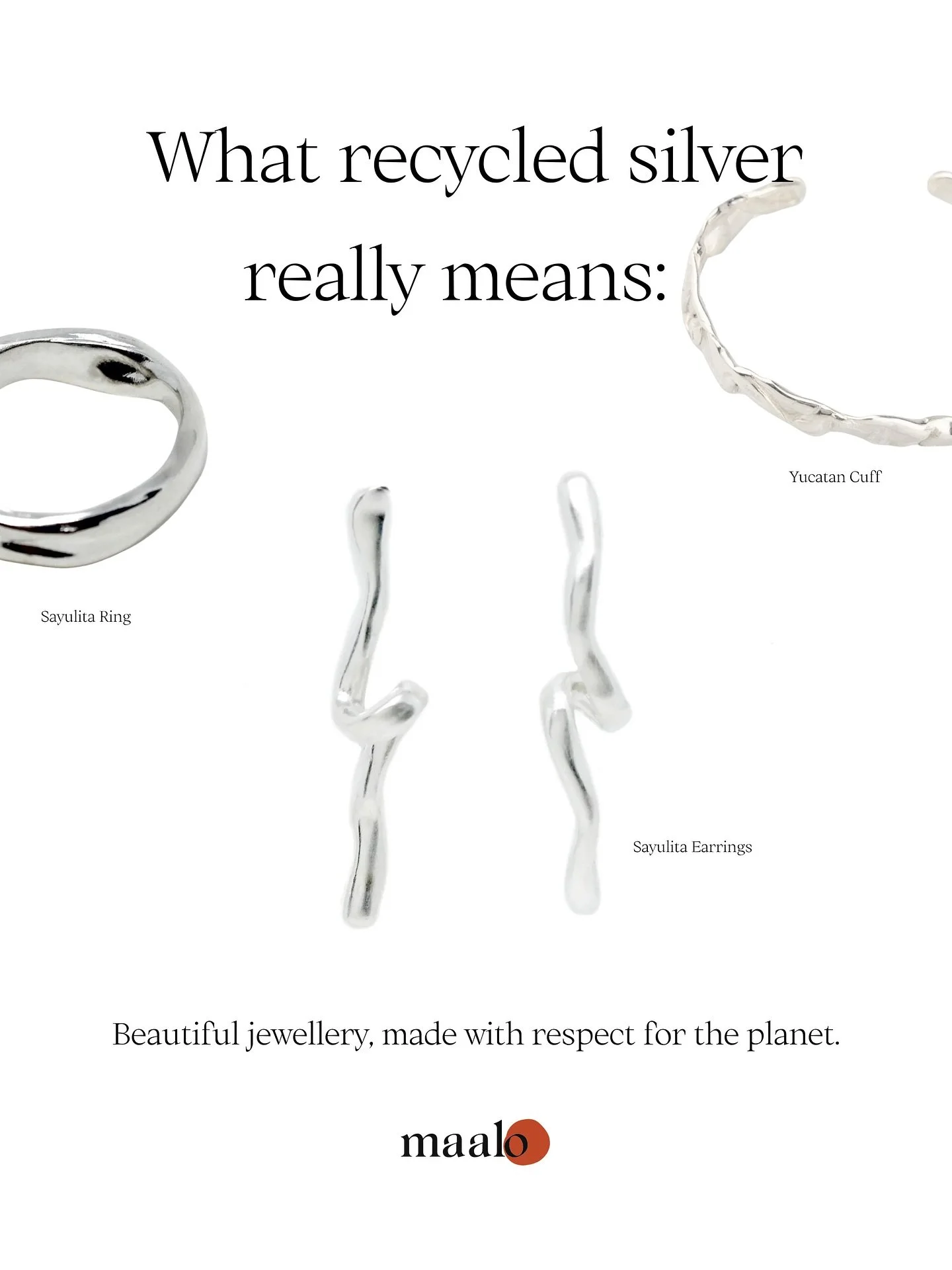 In nature, nothing is wasted; and neither is our silver ♻️. At Maalo, we give metal a second life, and nature a break.

Link in bio to explore.