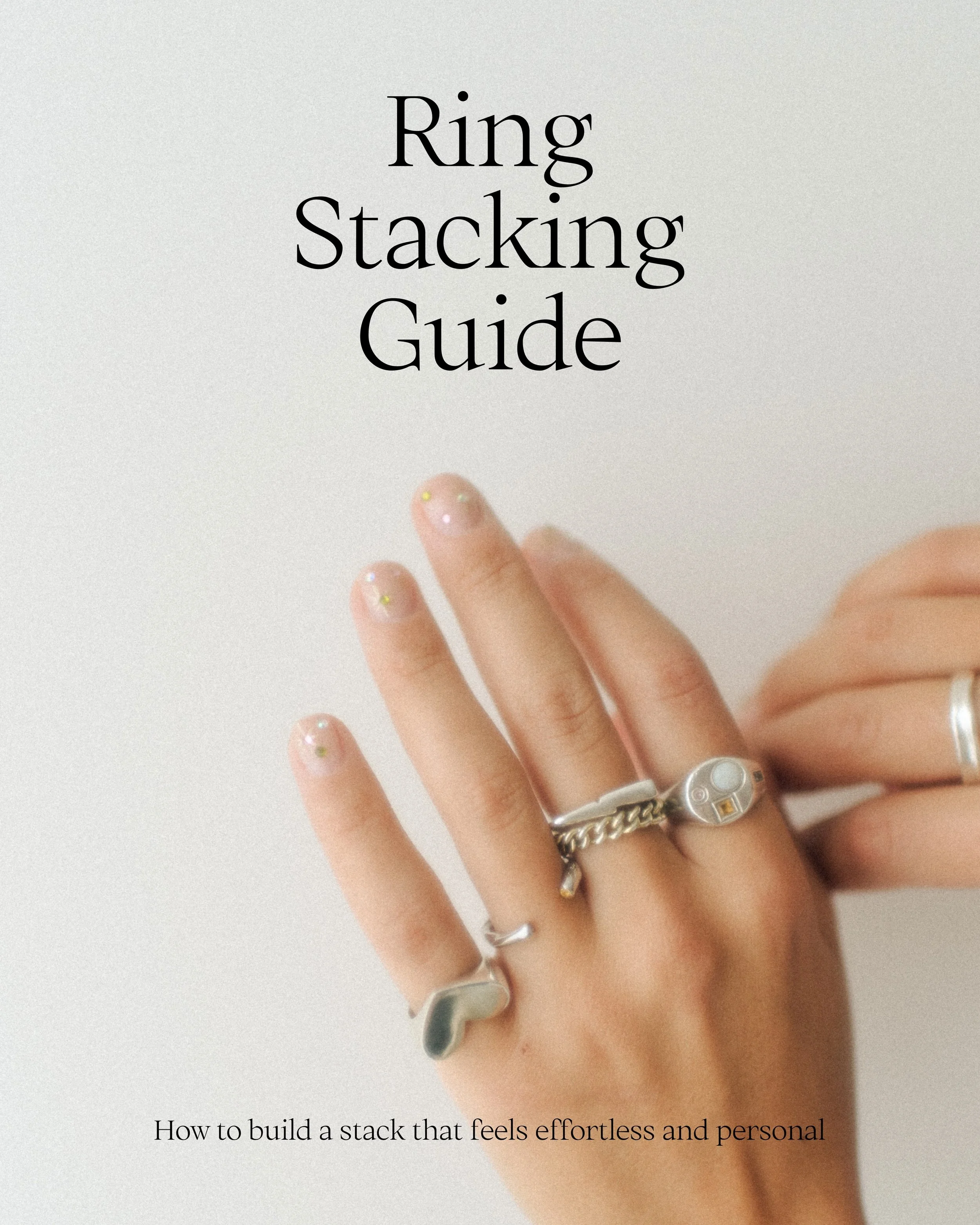 Your go-to guide for ring stacking 💍. Save this for later ♡