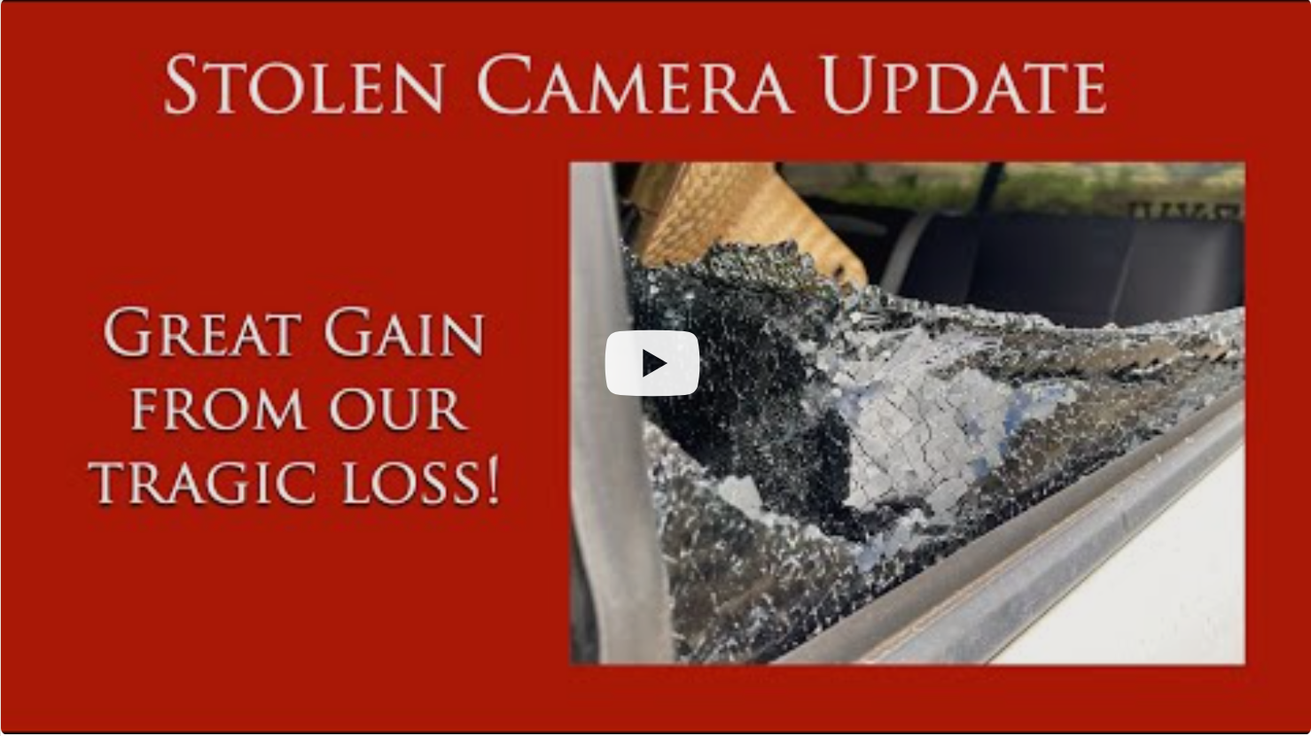 Great gain from our tragic loss! Stolen camera update. 