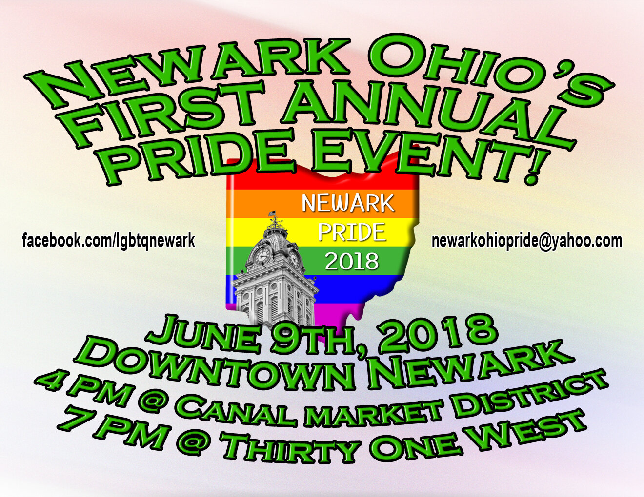 PRIDE FESTIVAL & AFTER PARTY POSTERS — Newark Ohio Pride Coalition