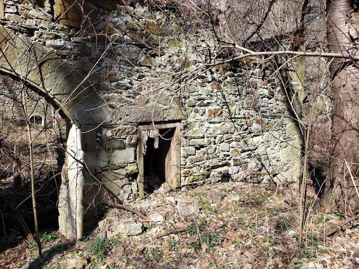 Flint mill ruins along Toad Road (not an insane asylum)