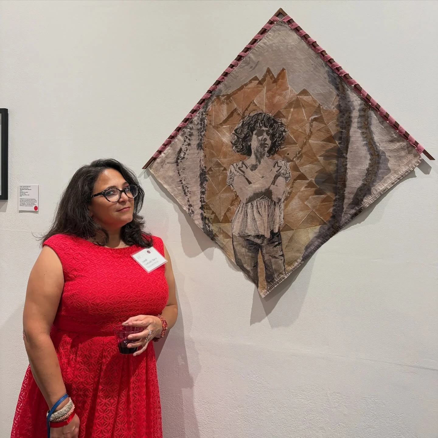 @busseboy caught this picture of me with one of my Musa Punks at Red Dot @sacontemporary gala this week. Two of the Musa Punks have been purchased and there are two more that are part of this natural dyed serigraph open edition. The exhibition runs t