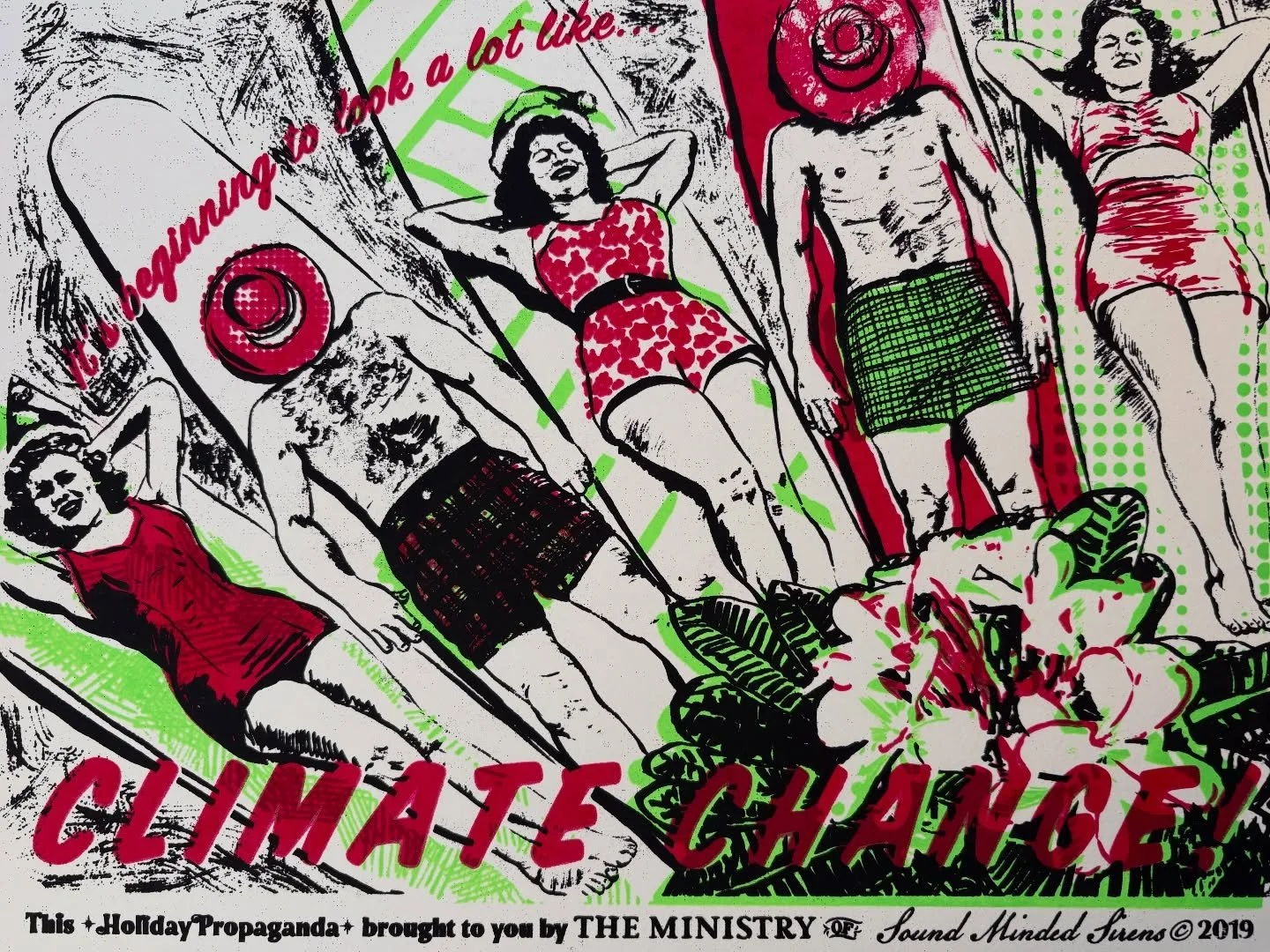 The Ministry of Sound Minded Siren&rsquo;s Holiday Propaganda Shop is back somehow even more vintagely relevant than its original screen printing!

Find @latechxicana.studio today 10am to 3pm out @eco.centro.satx Green Santa Holiday along with other 