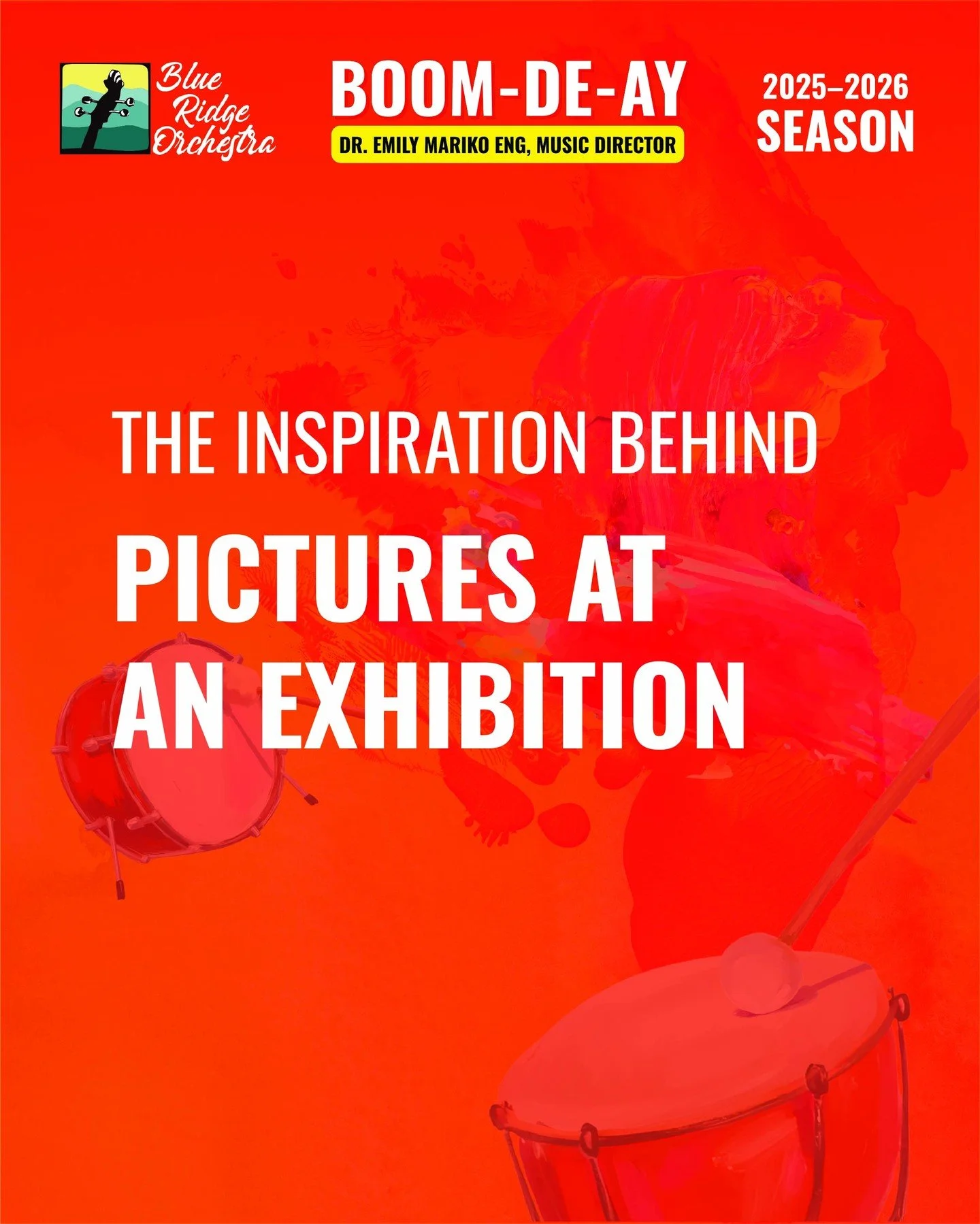 A look behind the curtain...

MUSSORGSKY (orch. RAVEL) - 
Pictures at an Exhibition illustrates ten pictures connected by the Promenade theme.

The work was inspired by an exhibition of works by Mussorgsky&rsquo;s great friend, a painter an architect