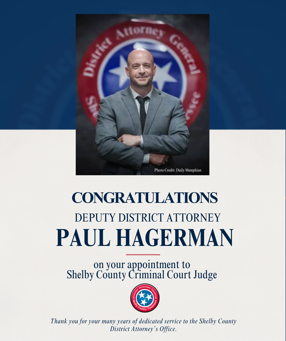 Paul Hagerman Appointed to Serve as Judge in New Shelby County Court Division