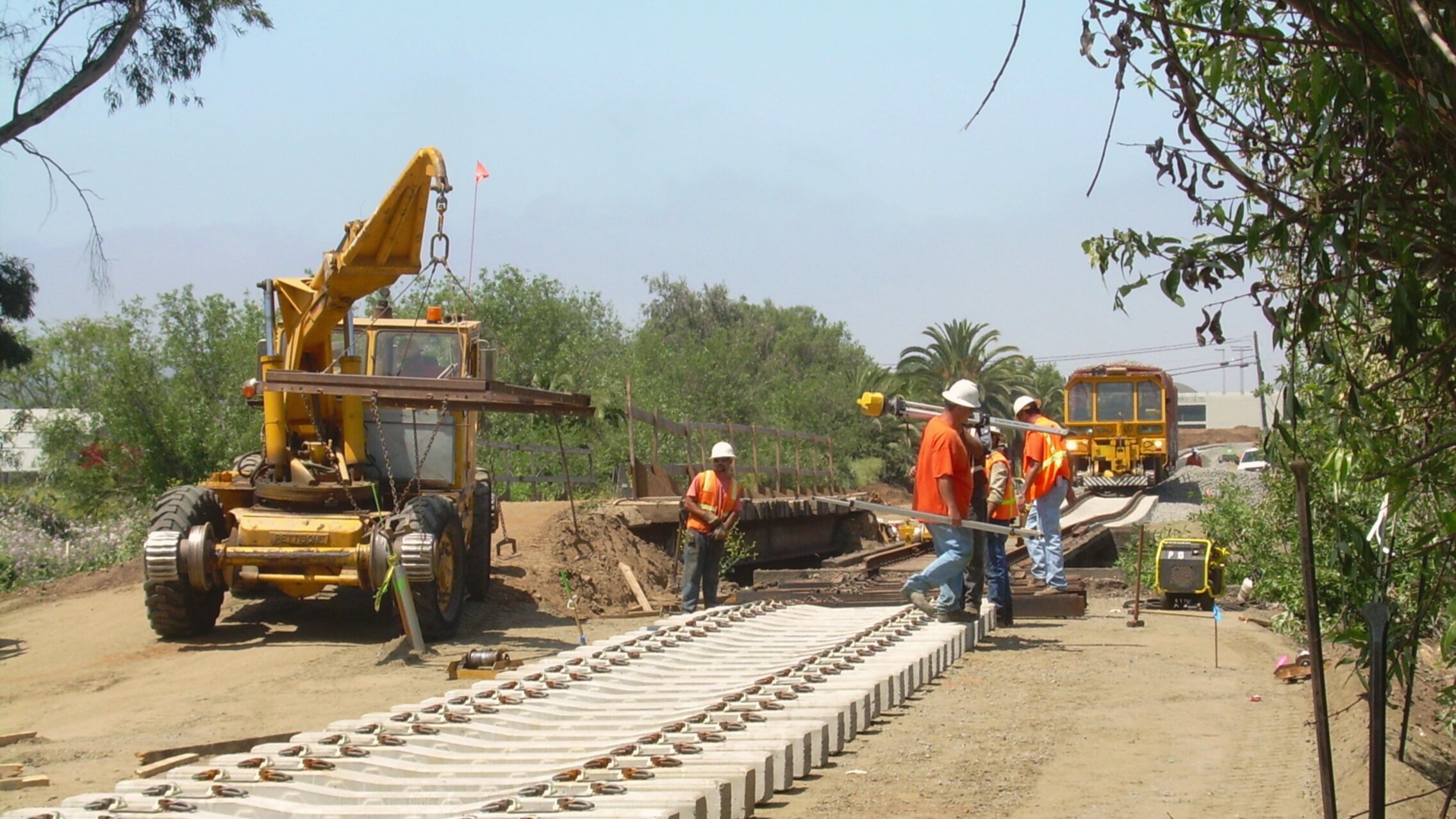  Main track rehabilitation on the Sprinter main line near San Marcos, CA. Photo by Mike Boraks, 2006 