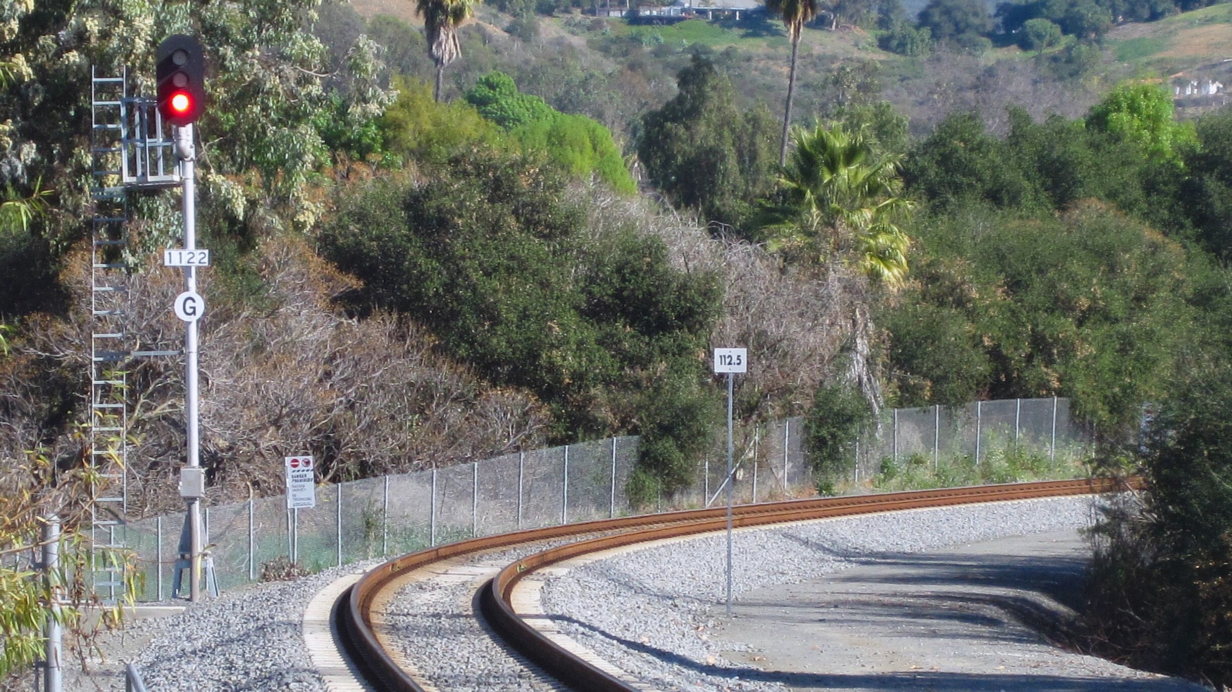  Looking east along Sprinter’s main line at Buena Creek Station in San Marcos, CA. Photo by Michael Boraks, 2012. 