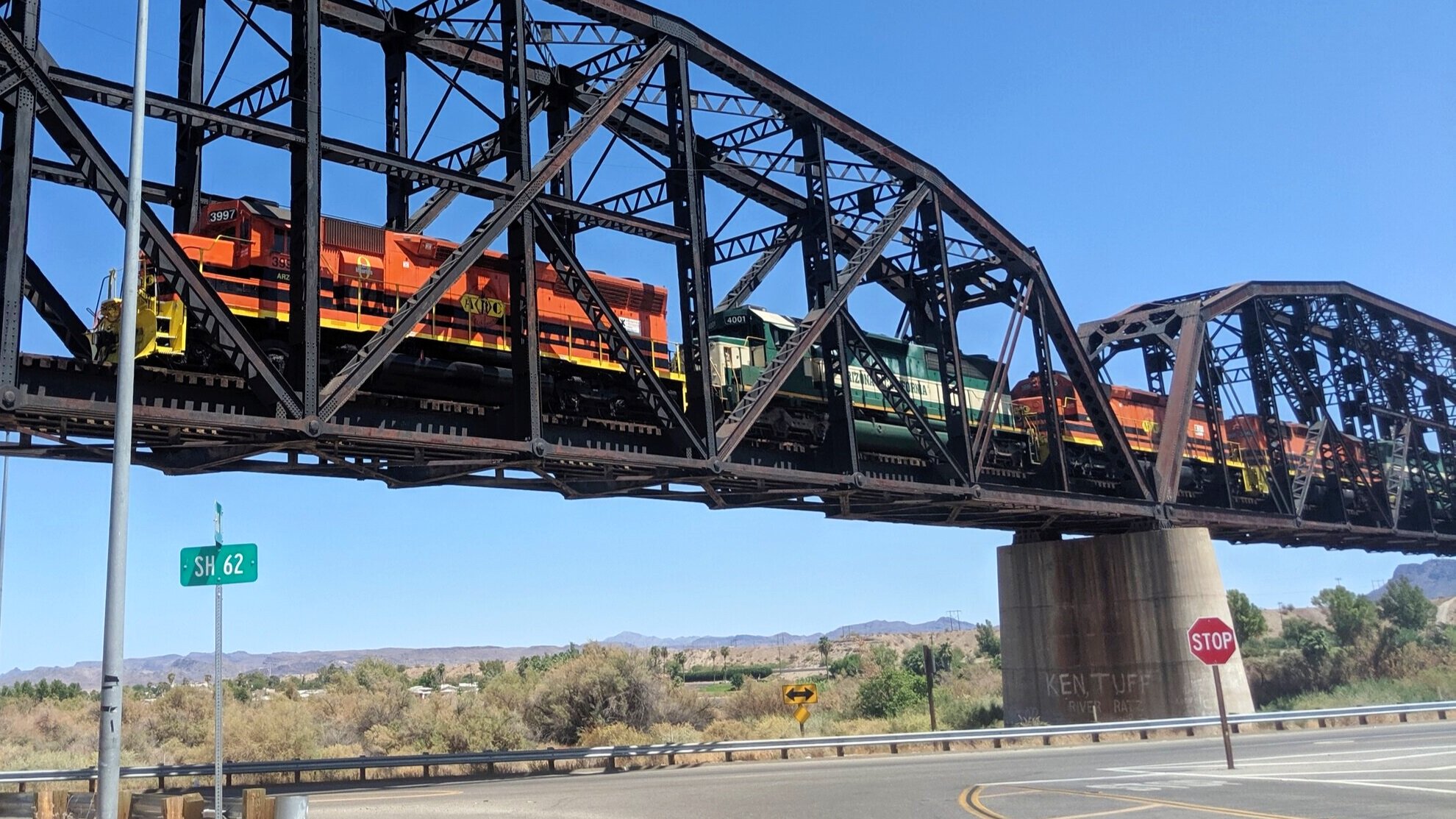  The Arizona &amp; California Railroad’s Cadiz Turn crossing the Colorado River in Earp, CA. Photo by Alex Lewis, 2019 