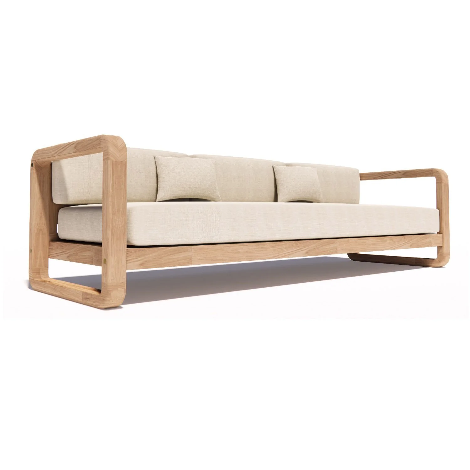SANTA  MONICA  TEAK  3  SEAT SOFA