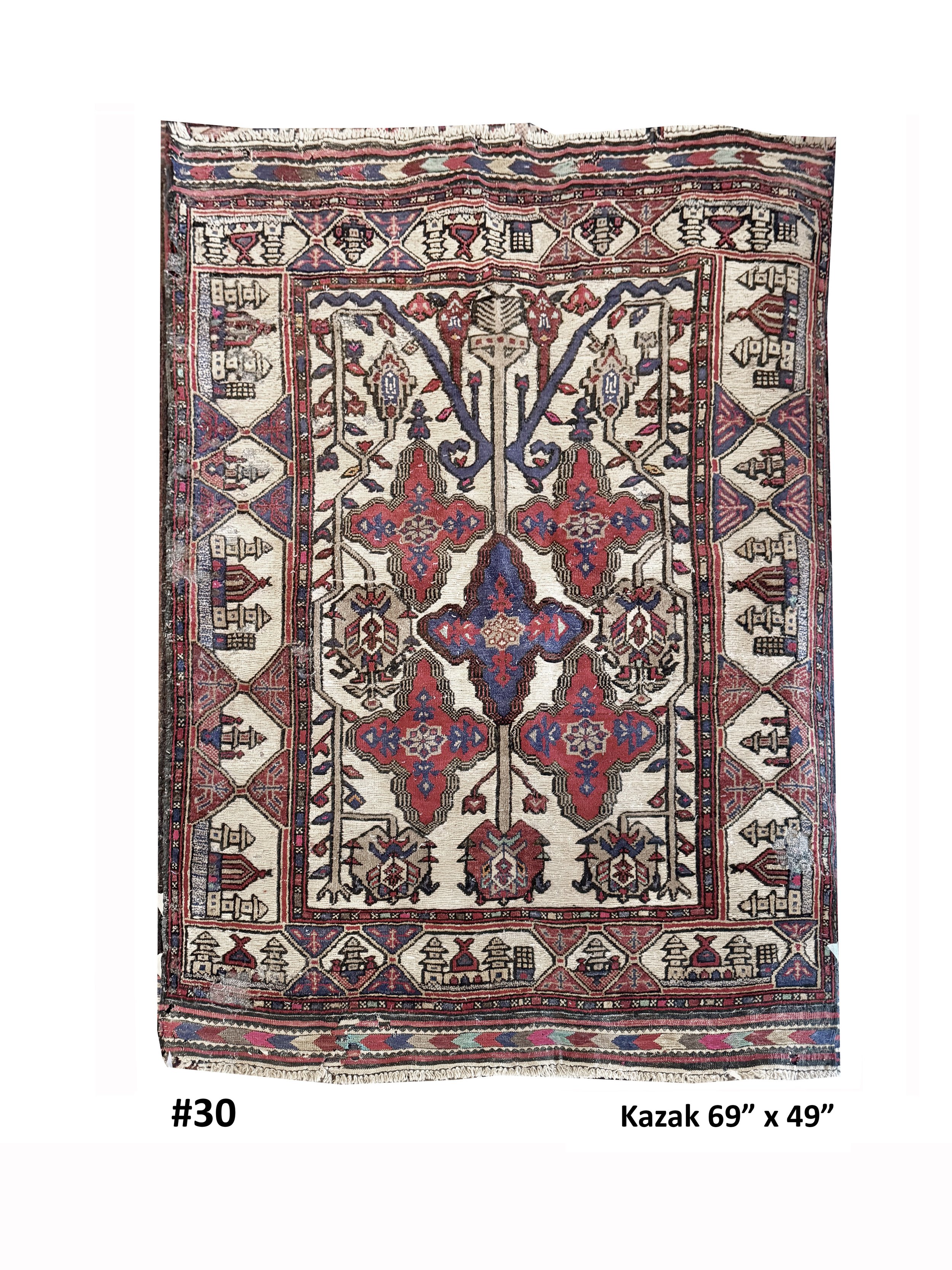 #30 Kazak 69" x 49"