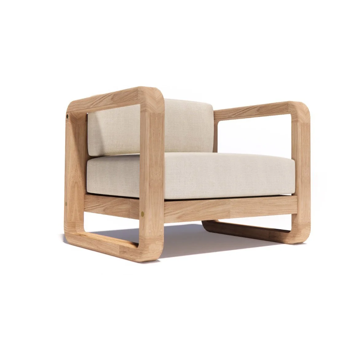 SANTA  MONICA  TEAK  LOUNGE  CHAIR
