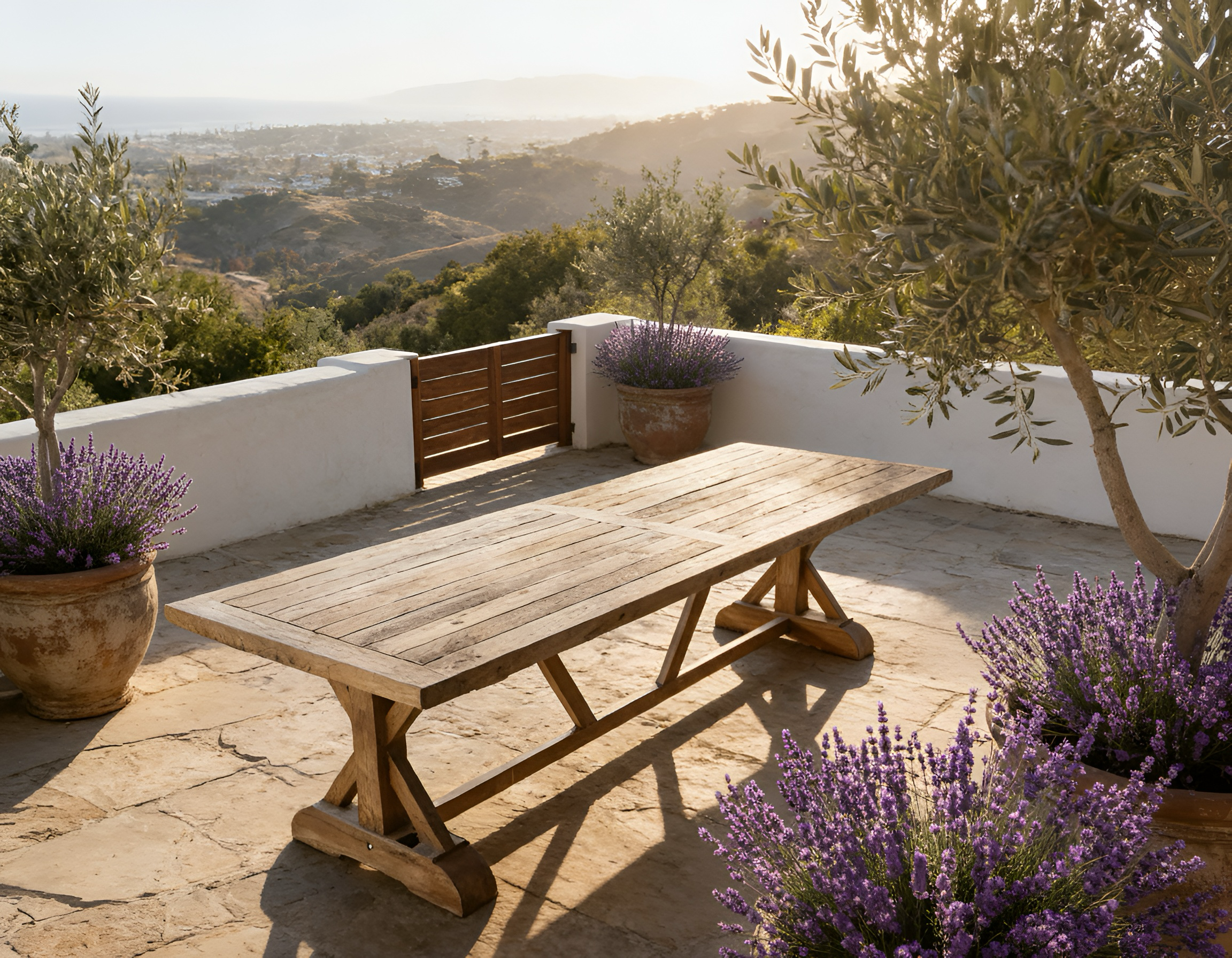 Crossleg TEAK Dining Table Outdoor