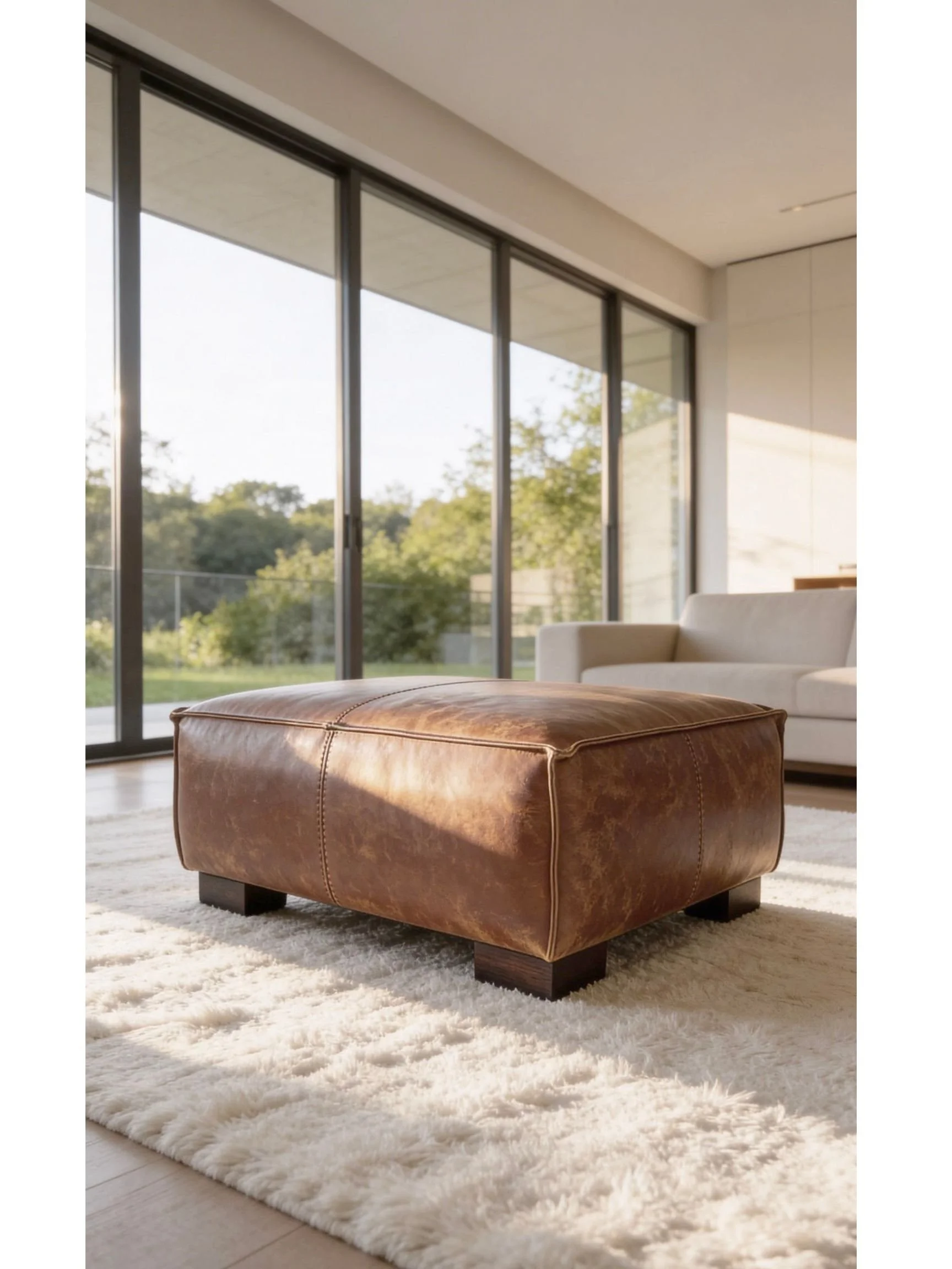 Downtown Ottoman LEATHER