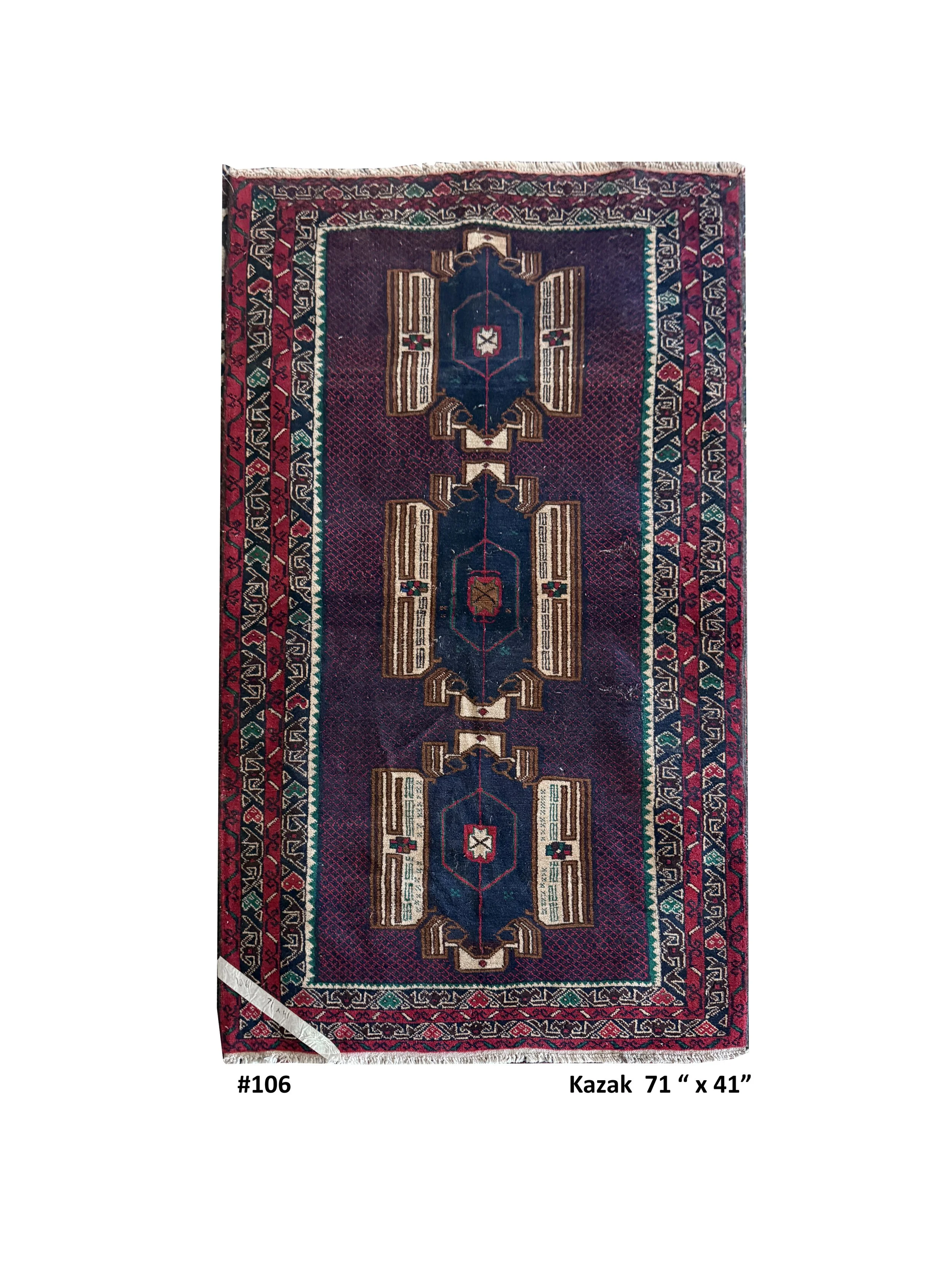 #106 Kazak - 71" x 41"