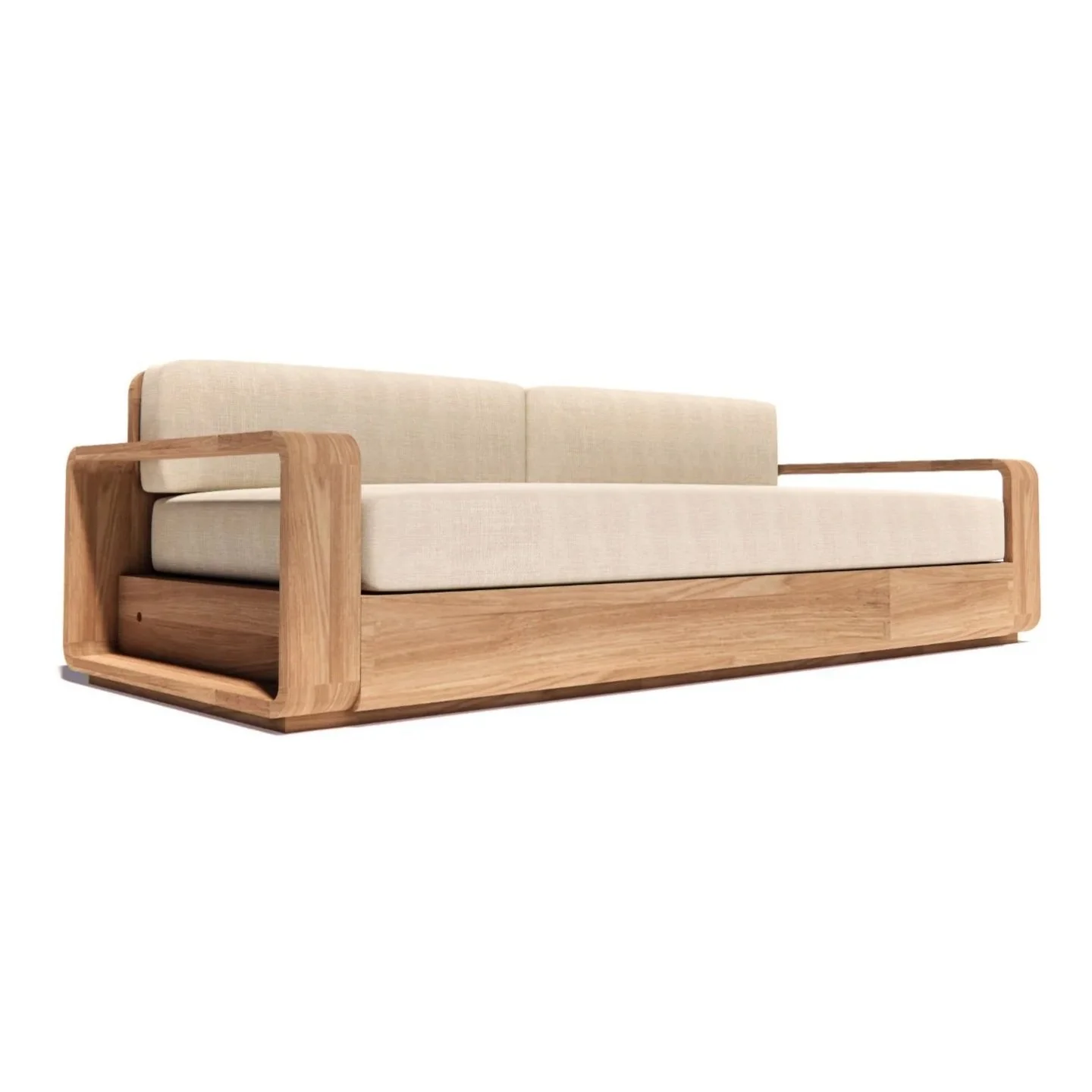 MILANO TEAK 3 SEATER SOFA