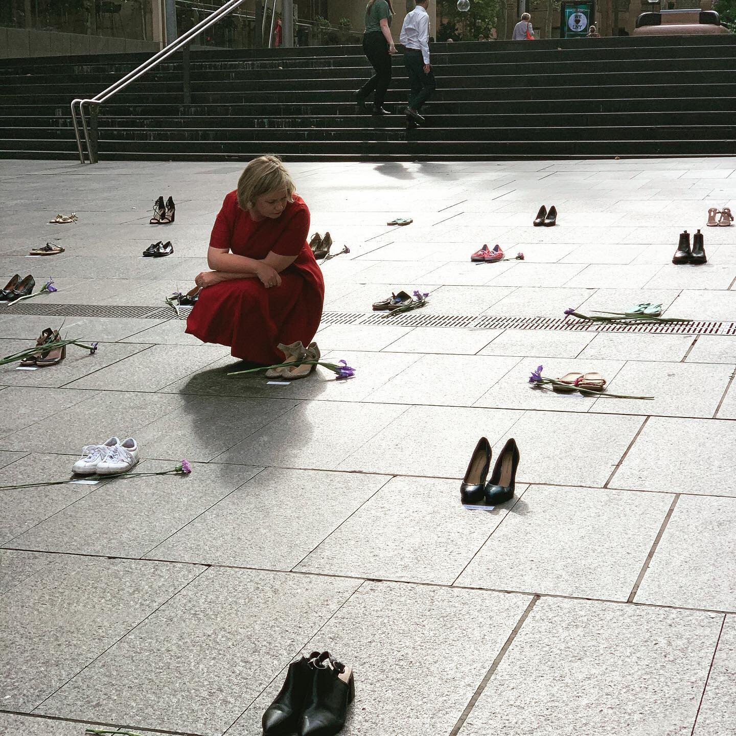 66 pairs of shoes for the 66 women killed in the last 12 months in Australia, as a result of domestic violence. Support Lou&rsquo;s Place, a day women&rsquo;s refuge in Kings Cross and so many others doing life saving work  #iwd2021 #internationalwom