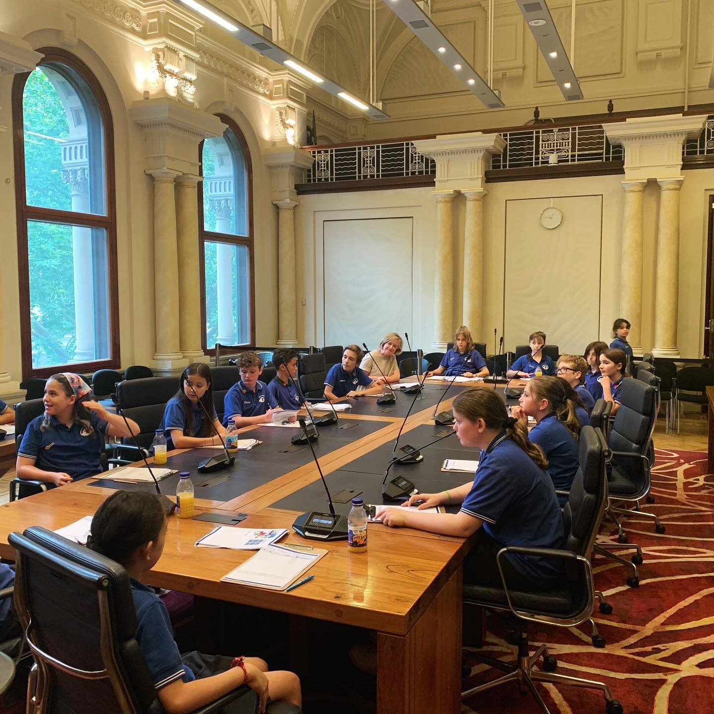 What a joy to have the @newtownps leaders into Sydney Town Hall today to set their goals for the future of their school, and their education. We&rsquo;re so lucky to have such great future leaders in our @cityofsydney!