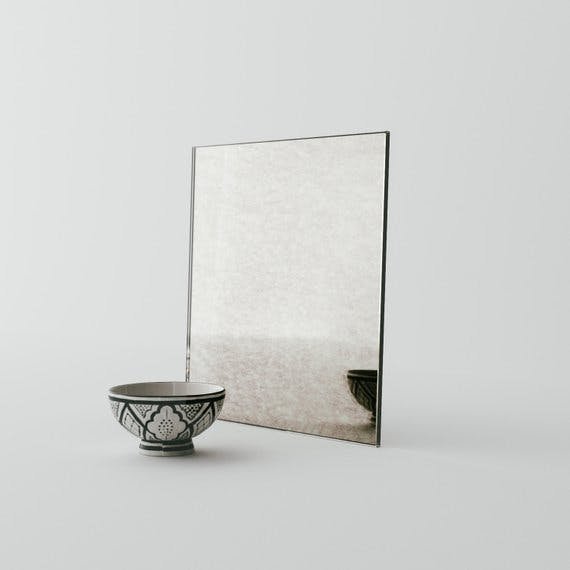 6" x 8" Mirror Tiles Subtle Light Antique
