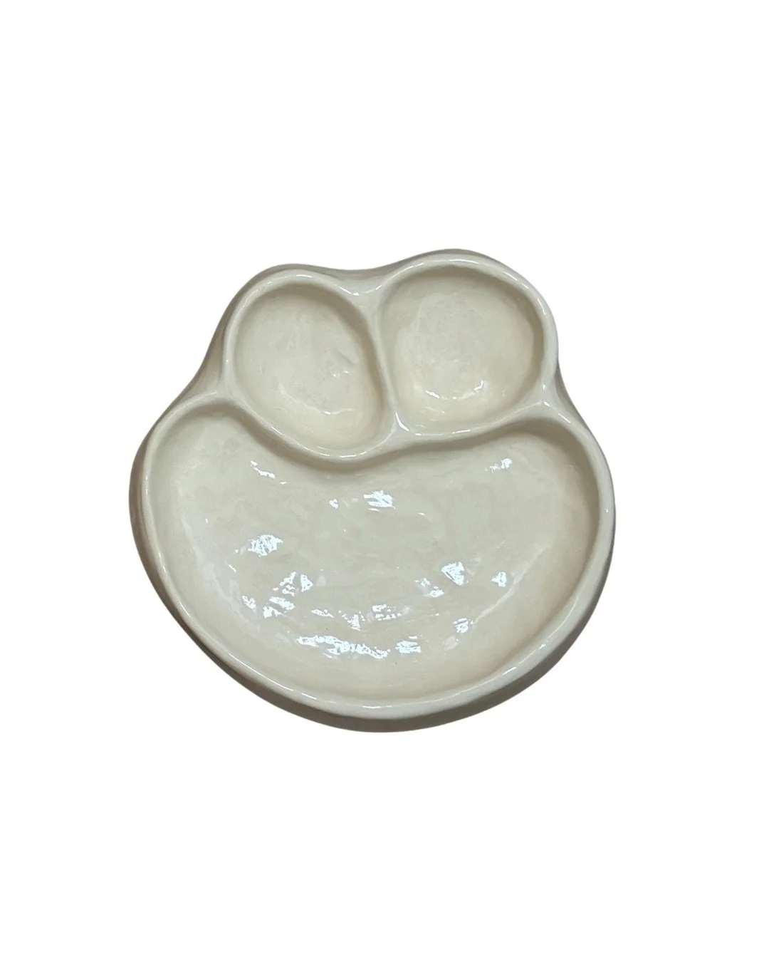 snack plate in cream