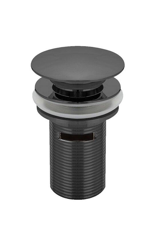 Dome pop-up plug and waste 40mm with overflow black DP4075WMB.jpg