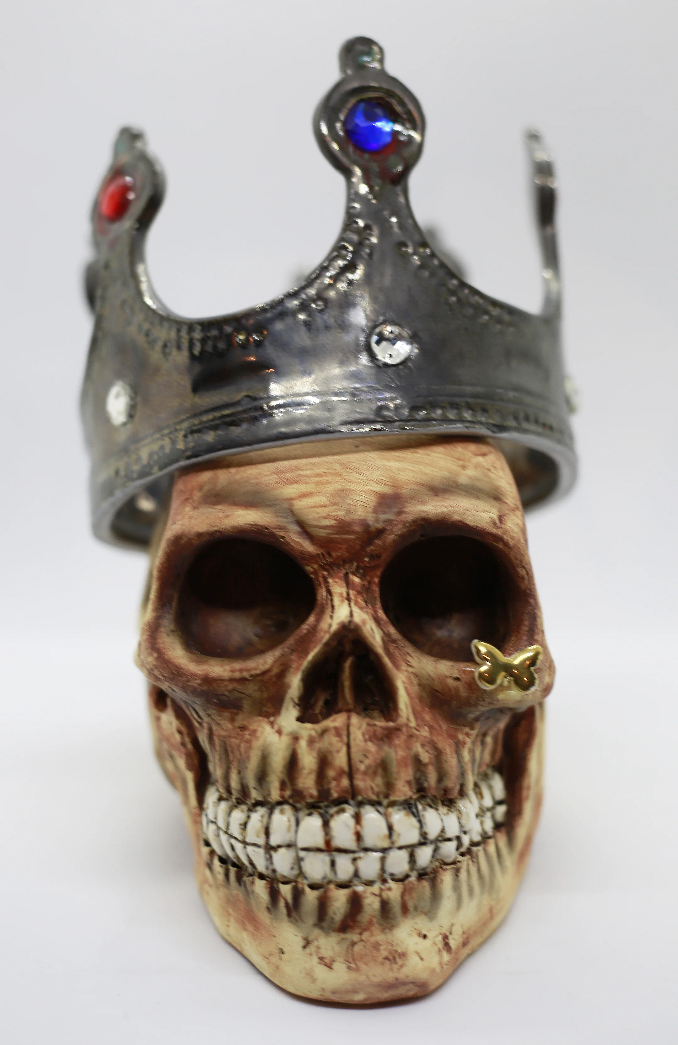 Skull w/ Silver Jeweled Crown