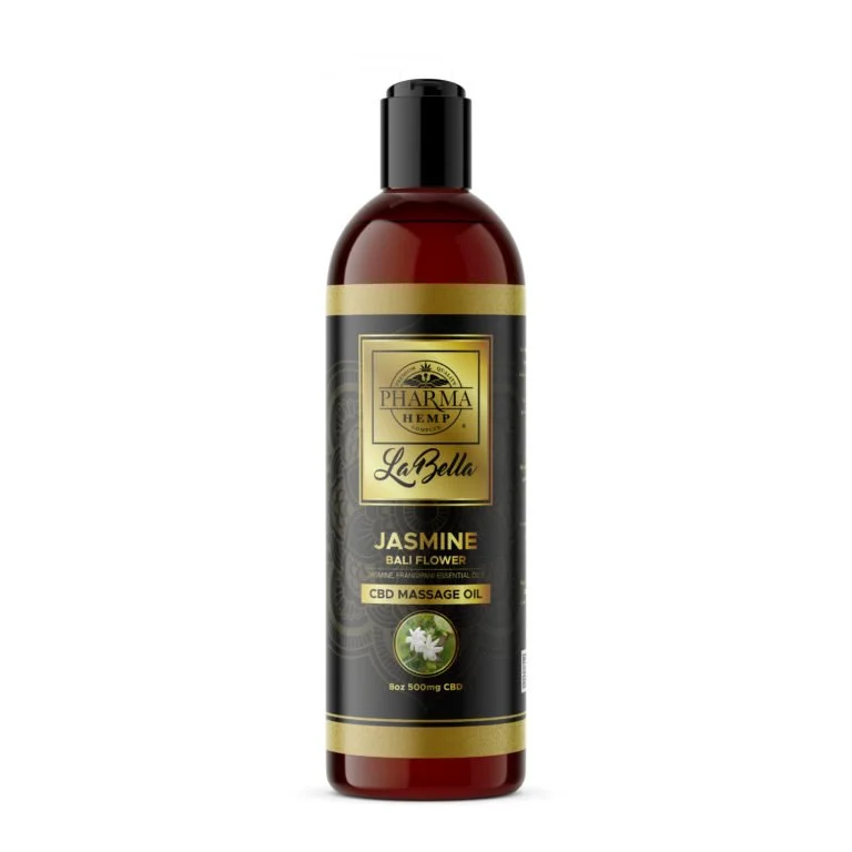 CBD Massage Oil – Jasmine Bali Flower 500mg CBD 8oz