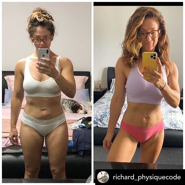 Posted @withregram &bull; @richard_physiquecode Angelique after 7 months of work!!! A period of increasing calorie intake to a point she could sustainably diet without eating a tenderloin and a stick of celery each meal to lose weight
.
Down 10 kg, e