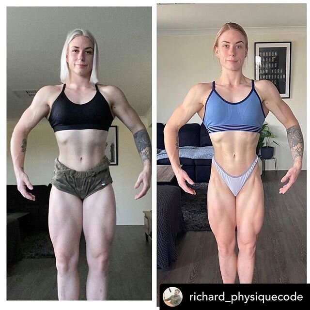 Posted @withregram &bull; @richard_physiquecode .
Phase 1 of dieting complete for Kayla down around 4.5kg lowest calories to date being around the 2200kcal mark.  Working together since around October last year we spent the first 5/6 months getting a