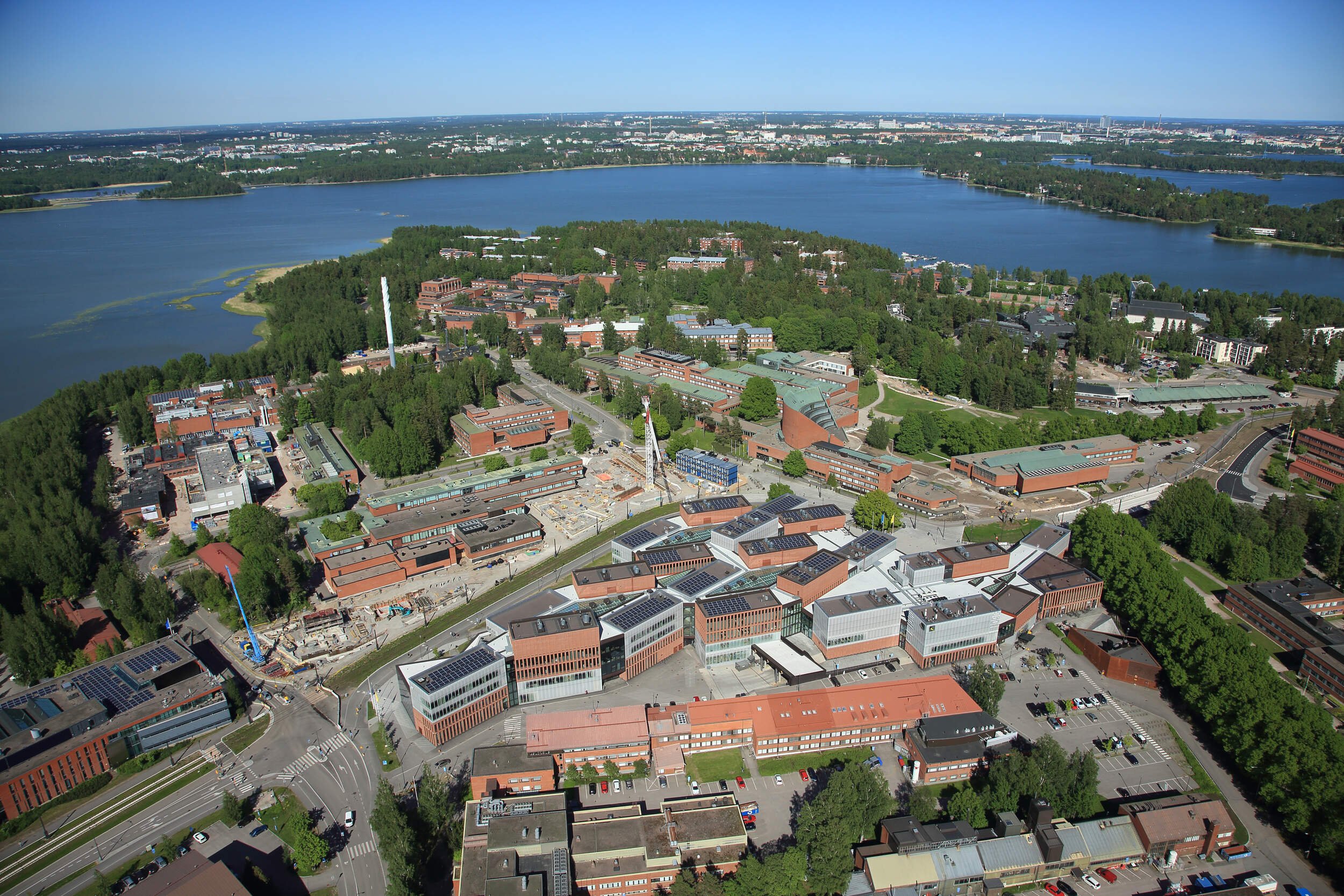 Otaniemi campus aerial view summer 2022 by Suomen Ilmakuva 22A09-058.jpg