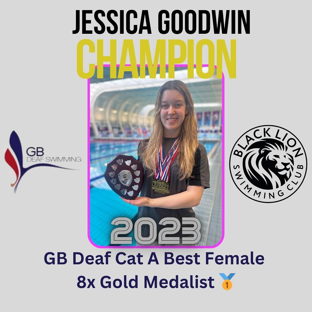 Wow what a week for our club! 

🏊🏻&zwj;♀️Jess Goodwin swam at the GB deaf Championships gaining 8 Gold medals 🥇 4 PB&rsquo;s and picking up Best female Cat A trophy 🏆 awesome job Jess, we are so proud of your achievements!

🏊🏻&zwj;♀️Mia Colyer 