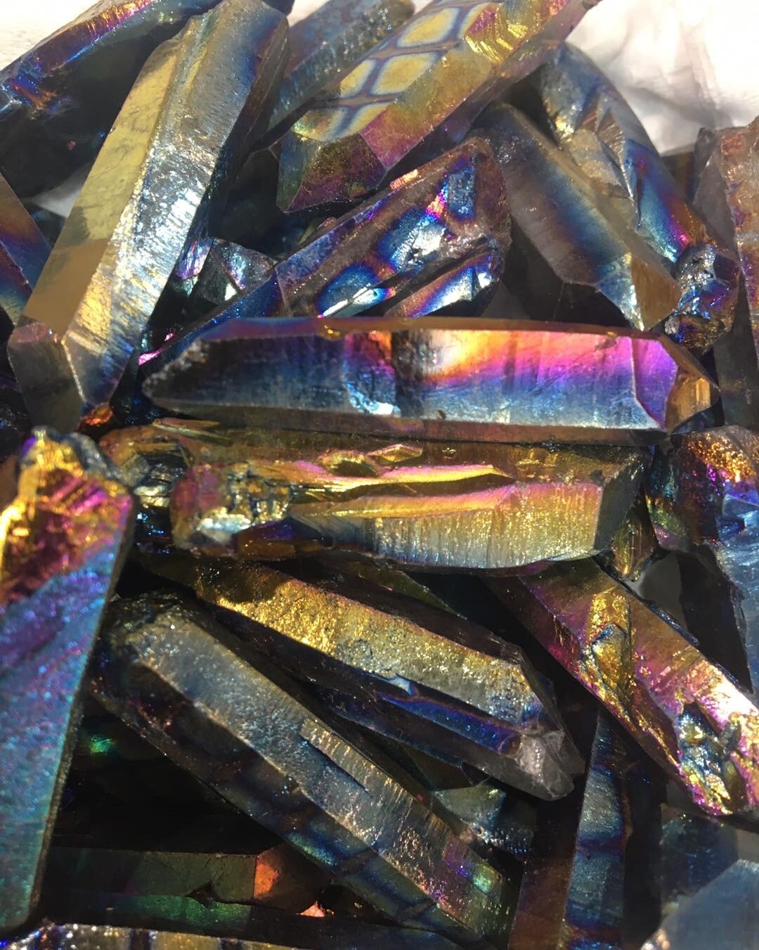 Fantastical rainbow titanium quartz! Gorgeous! Now in stock.