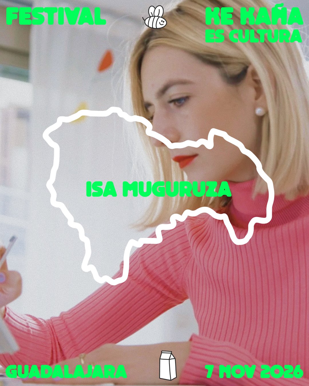 Retrato de la ilustradora Isa Muguruza, artista visual confirmada para el Festival Ke Kaña Es Cultura.