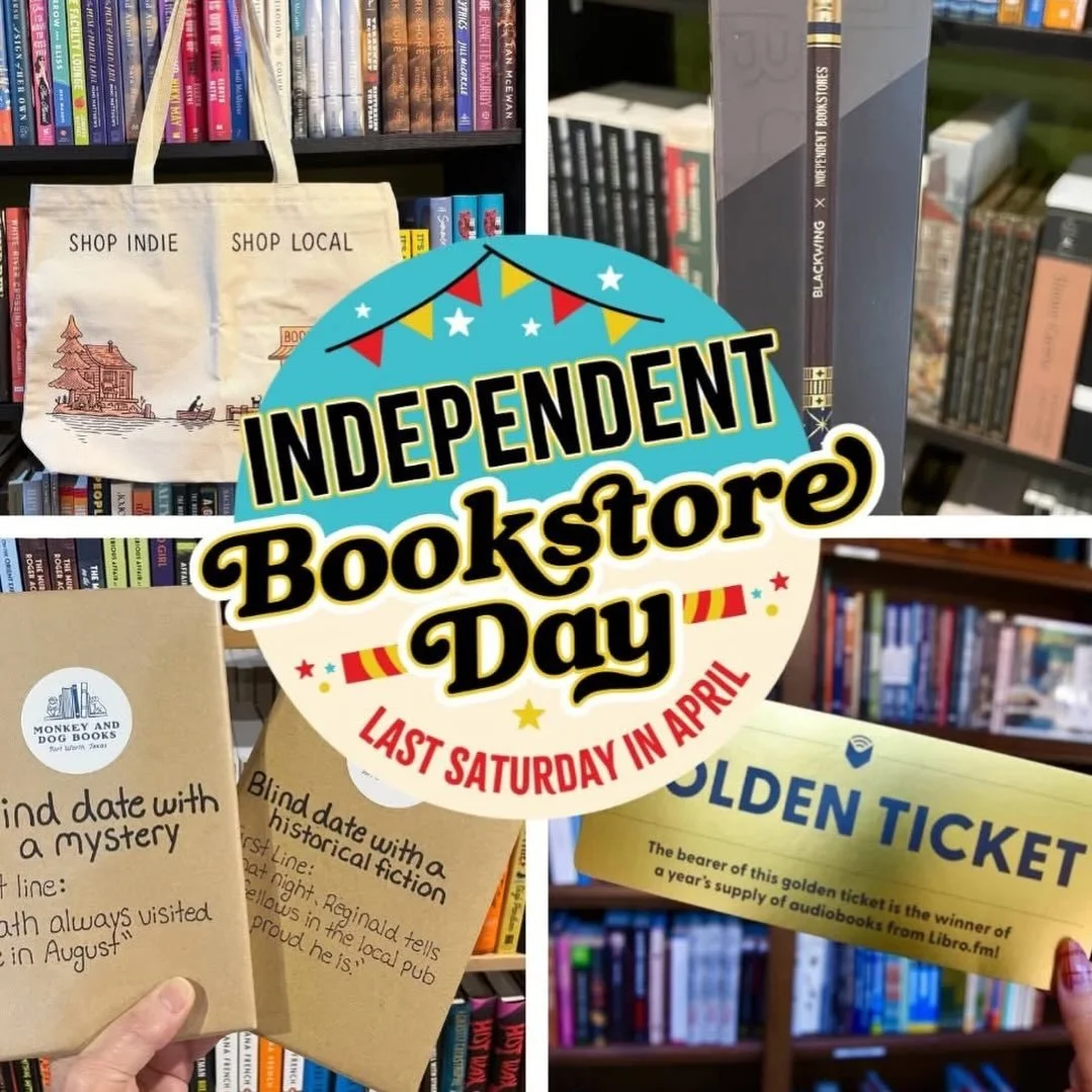 Tomorrow, April 25th is the day! Independent Bookstore Day is here, and we have got all kinds of fun in store for you that includes: 

*Complimentary @match_point_coffee &amp; @swisspastryshopfw Cookies in the morning!
*Win a year of FREE audio books