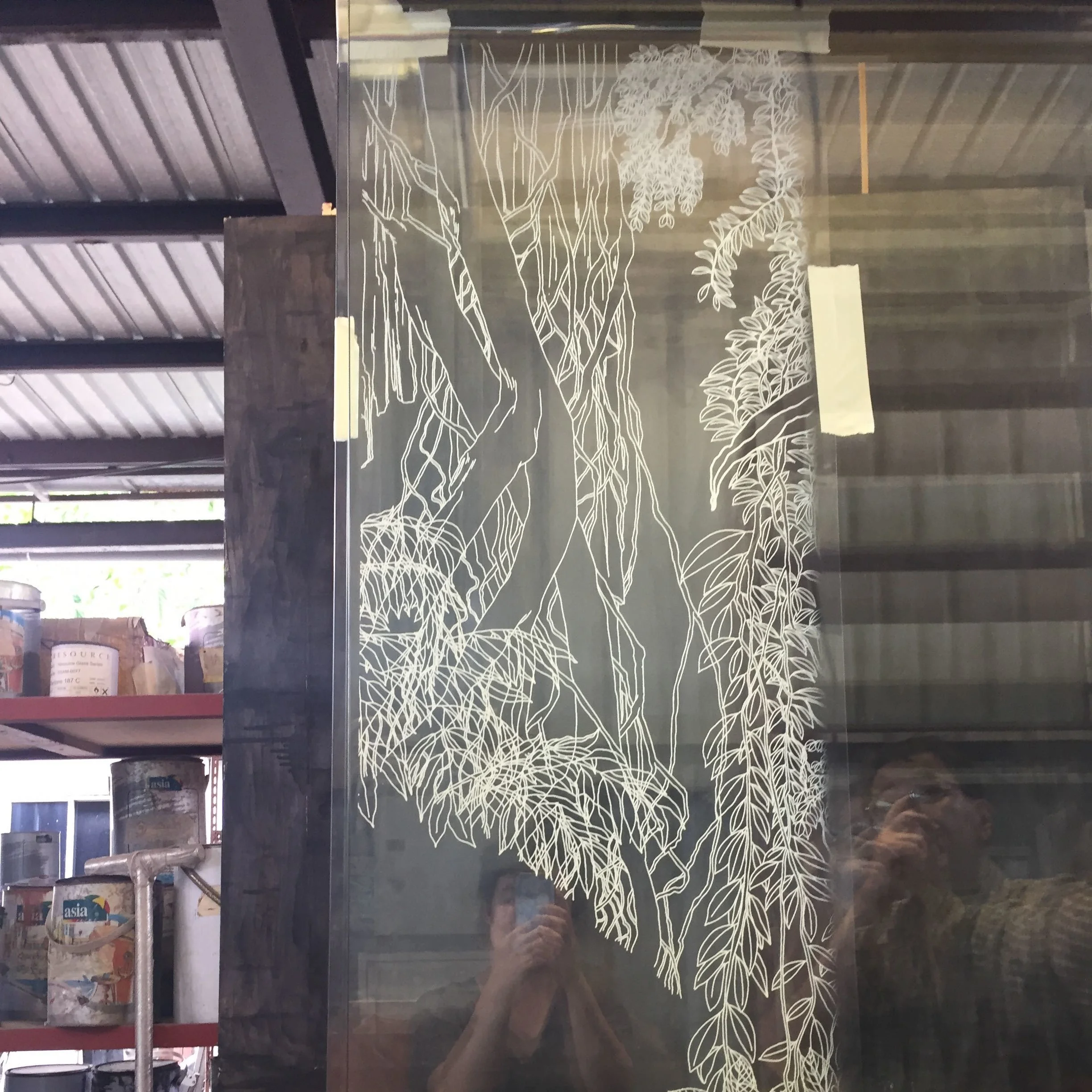 Checking placements before etching