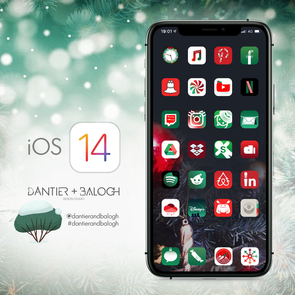 Ios 14 Christmas Icon Pack (Red & Green)
