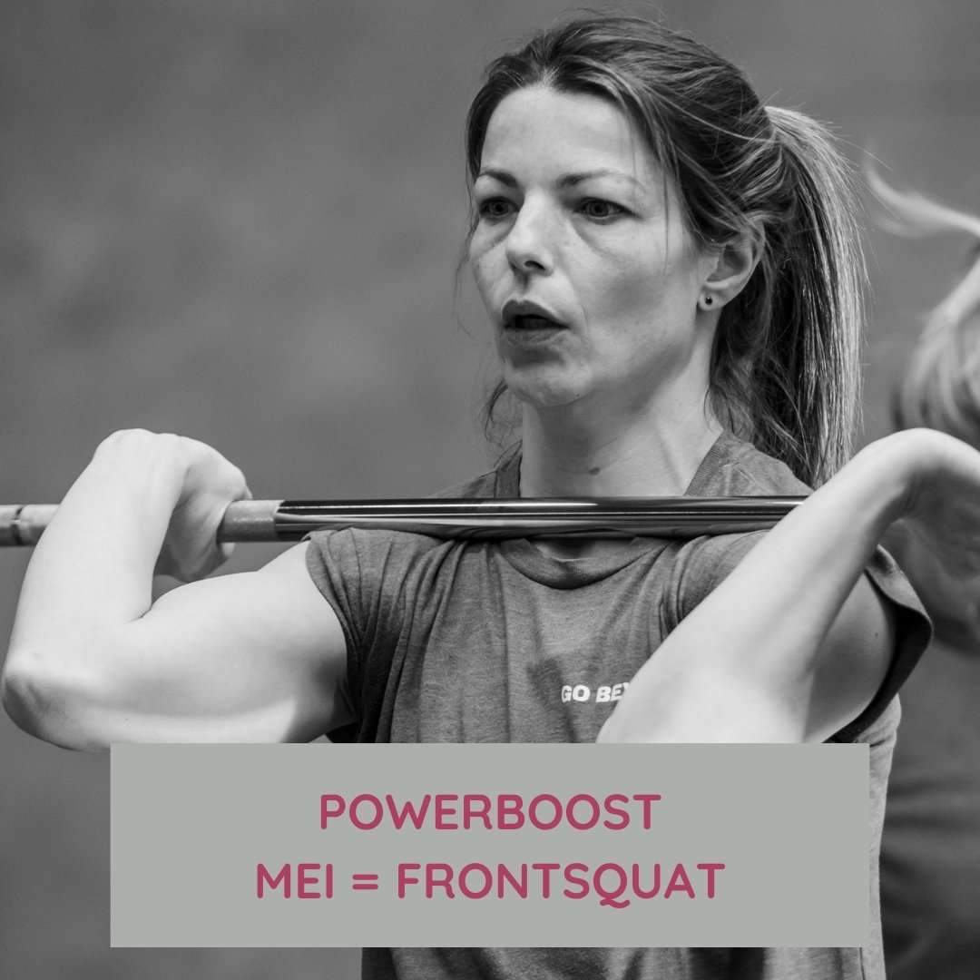 Powerboost maand mei !!!

Smeer je benen alvast in want we starten deze maand met de Frontsquat