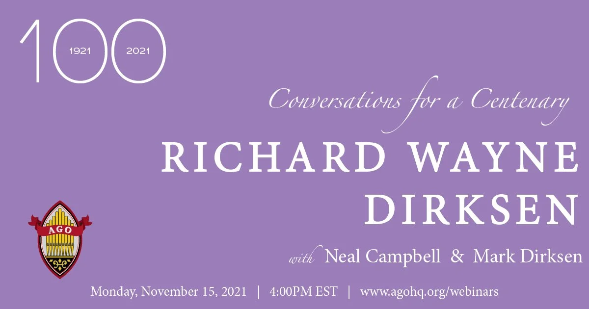 Conversations for a Centenary: Richard Wayne Dirksen