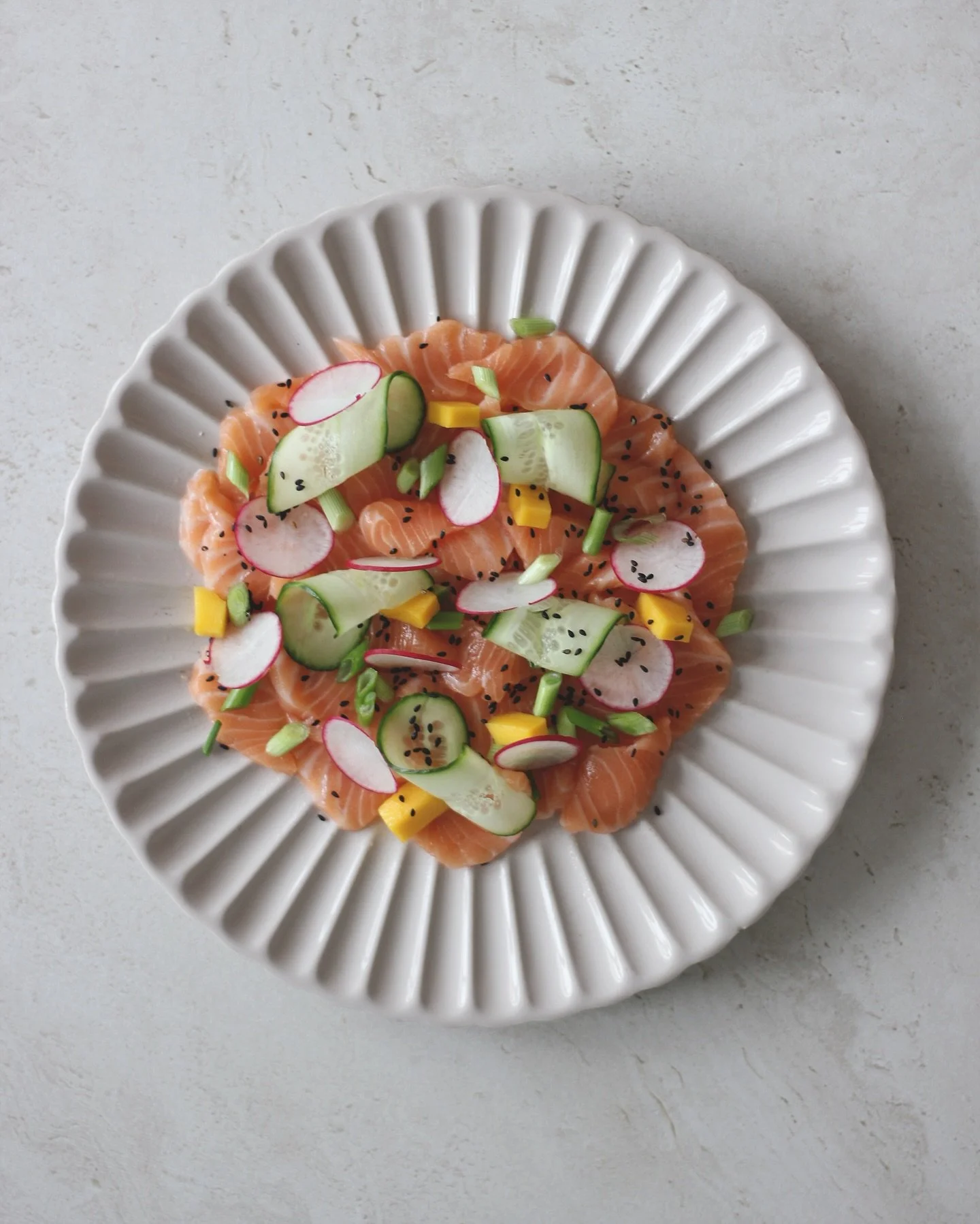 Oppskrift🤎

Salma laks
V&aring;rl&oslash;k
Mango
Reddiker
Agurk
Sitronjuice 
Sesamfr&oslash;
Coconut aminos/tamari/soyasaus
🤎

#fr&oslash;yalaks#meny#godtno#matprat