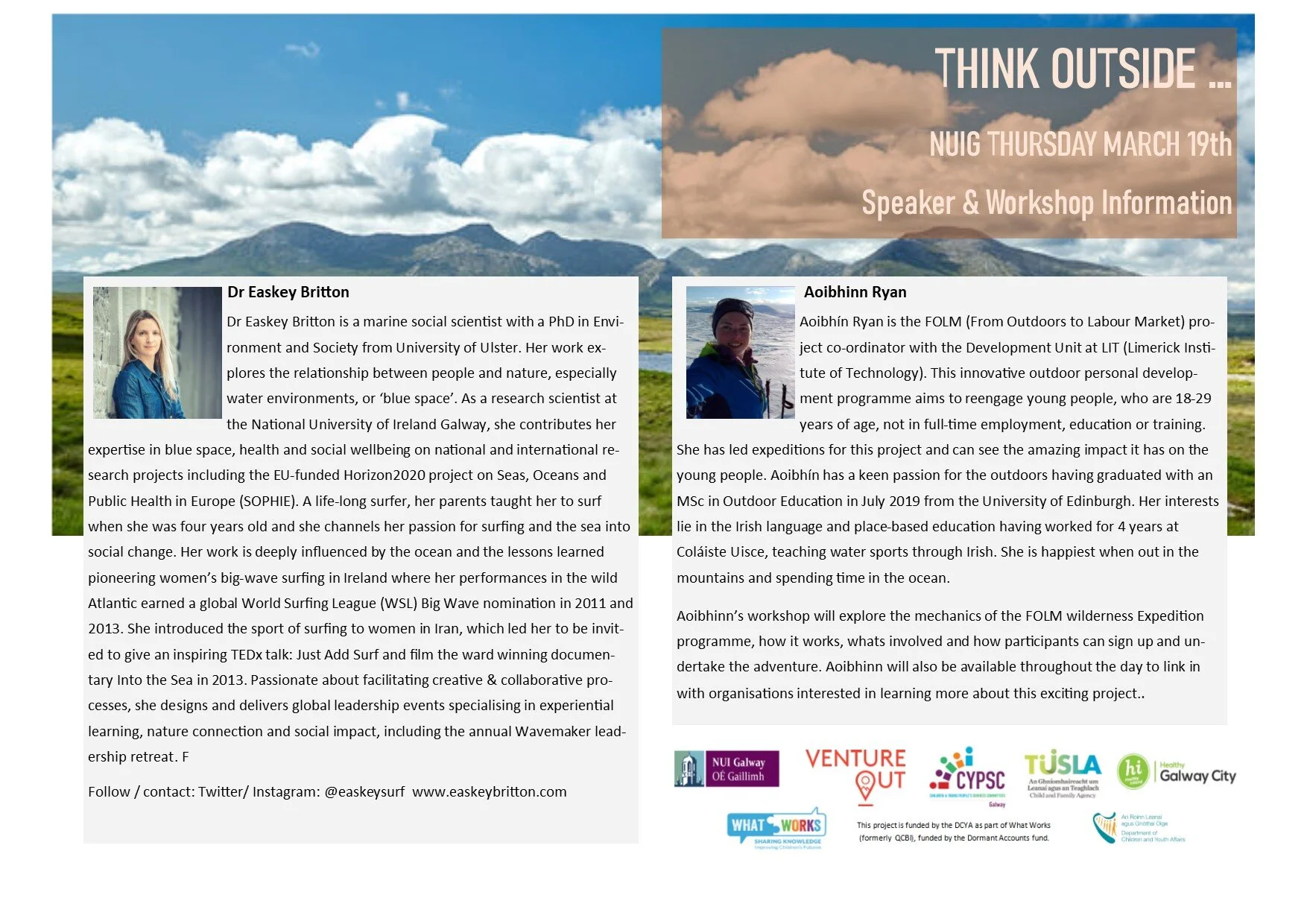 Think Outside Event - More Speakers Announced - Only a few Tickets left